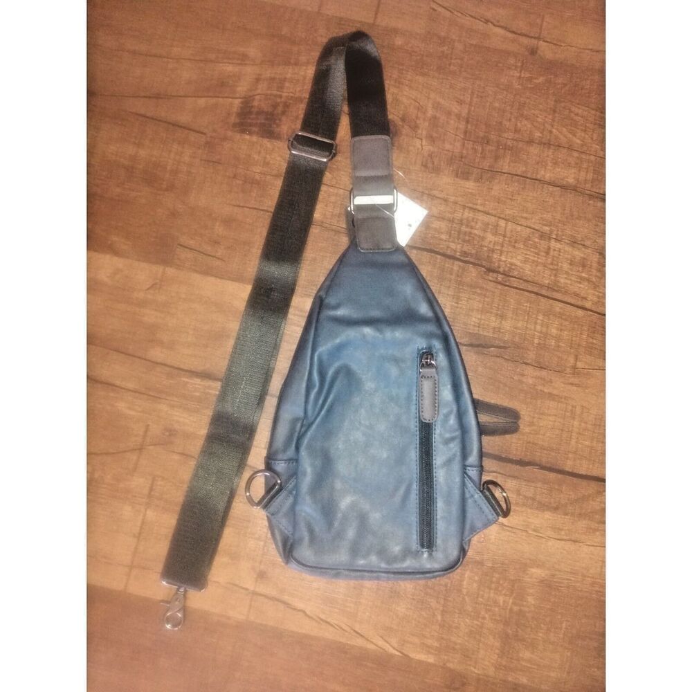 Vegan Leather Crossbody Sling Bag Backpack Chest Pack Unisex NWT